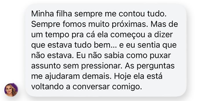 Depoimento de mãe sobre o Caminho da Reconexão 2
