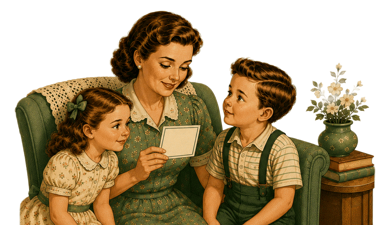 Mãe e filho em momento de carinho e aprendizado