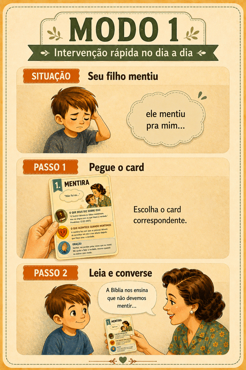 Modo de aplicação dos cards 1